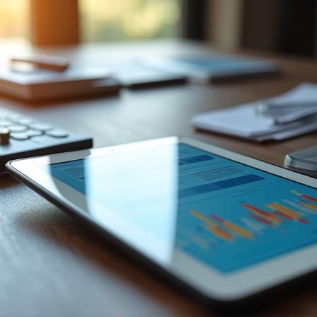 Análisis financiero profesional en pantalla